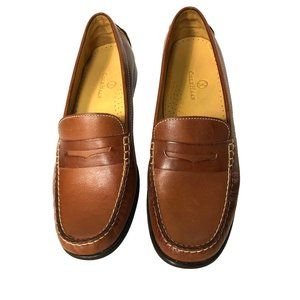 COLEHAAN Leather Woman’s Penny Loafers Tan Brown Size: 9 1/2 B